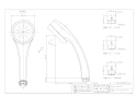 カクダイ 357-900-W 商品図面 浄水シャワー(ピュアラ) 商品図面1