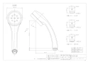 カクダイ 357-906-B 商品図面 シャワーヘッド(リラージ) ブルー 商品図面1