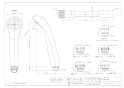 カクダイ 366-207-C 商品図面 シャワーホースセット クリーム 商品図面1