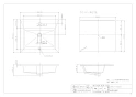 カクダイ 493-008 取扱説明書 商品図面 角型洗面器 1ﾎｰﾙ（洗面ボウル） 商品図面1
