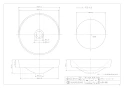カクダイ 493-012-D 取扱説明書 商品図面 丸型手洗器 墨 商品図面1