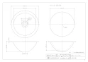 カクダイ 493-013-R 取扱説明書 商品図面 丸型手洗器 鉄赤 商品図面1