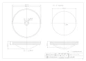 カクダイ 493-014-M 取扱説明書 商品図面 丸型洗面器 窯肌 商品図面1