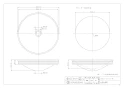 カクダイ 493-014-R 取扱説明書 商品図面 丸型洗面器 鉄赤 商品図面1