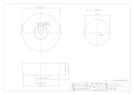 カクダイ 493-023-R 取扱説明書 商品図面 丸型手洗器 鉄赤 商品図面1