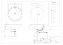 カクダイ 493-042 取扱説明書 商品図面 ｽﾃﾝﾚｽ丸型洗面器･洗面ボウル 商品図面1