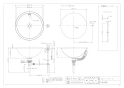 カクダイ 493-127-D 取扱説明書 商品図面 丸型洗面器･洗面ボウル 商品図面1