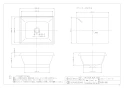 カクダイ 493-147-W 取扱説明書 商品図面 角型手洗器 雪見石 商品図面1