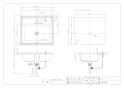 カクダイ 493-151H 取扱説明書 商品図面 角型洗面器 1ﾎｰﾙ･ﾎﾟｯﾌﾟｱｯﾌﾟ独立つまみﾀｲﾌﾟ 商品図面1