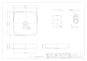 カクダイ 493-156 取扱説明書 商品図面 角型手洗器 商品図面1
