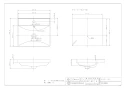 カクダイ 493-182 取扱説明書 商品図面 角型洗面器 1ﾎｰﾙ（洗面ボウル） 商品図面1