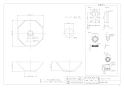 カクダイ 493-196 取扱説明書 商品図面 角型手洗器 商品図面1