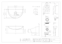 カクダイ 493-206 商品図面 施工説明書 手洗器 商品図面1