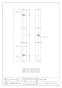 カクダイ 624-112 商品図面 ステンレス水栓柱(分水孔つき) 70角 商品図面1