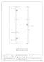カクダイ 624-115 商品図面 ステンレス水栓柱(分水孔つき) 60角 商品図面1