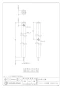カクダイ 624-124 商品図面 ステンレス水栓柱(分水孔つき) 60角 商品図面1