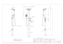 カクダイ 624-206 商品図面 施工説明書 ステンレス双口シャワー混合栓柱(ペット用) 商品図面1
