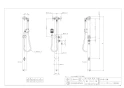 カクダイ 624-207 商品図面 施工説明書 ステンレス双口シャワー混合栓柱(ペット用) 商品図面1
