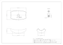 カクダイ 624-935 商品図面 施工説明書 舟型手水鉢(陶器) 商品図面1