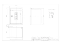 カクダイ 626-021 商品図面 散水栓ボックス(カベ用･カギつき) 商品図面1