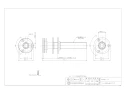 カクダイ 6496-13 商品図面 ユニット取出し金具(ロング) 商品図面1