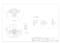 カクダイ 650-255-13 商品図面 三方ボール切替弁(片ナット･止水機能つき) 商品図面1