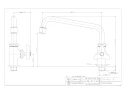 カクダイ 700-402-13 商品図面 泡沫立形自在水栓 商品図面1