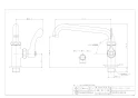 カクダイ 700-435-13QR 商品図面 厨房用立形自在水栓 商品図面1