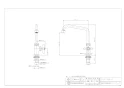 カクダイ 700-768-D 商品図面 泡沫立形自在水栓 マットブラック 商品図面1