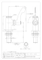 カクダイ 700-795-13QR 商品図面 厨房用立形自在水栓本体 商品図面1