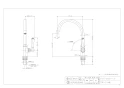 カクダイ 700-808-13 商品図面 立形スワン水栓 商品図面1