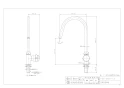 カクダイ 700-809-13 商品図面 立形自在水栓 商品図面1