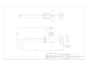 カクダイ 701-502-13 商品図面 万能ホーム水栓(ロング) 商品図面1