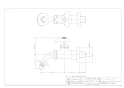 カクダイ 701-803-13 商品図面 洗濯機用水栓(送り座つき) 商品図面1