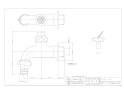 カクダイ 7031J-25 商品図面 共用カップリング付き横水栓(かぎ式) 商品図面1