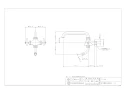 カクダイ 7044 商品図面 双口横形自在水栓 13 商品図面1