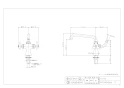カクダイ 7048 商品図面 双口立形自在水栓 13 商品図面1