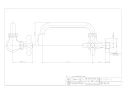 カクダイ 7070F-13 商品図面 横形自在水栓 商品図面1