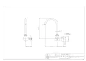 カクダイ 7080 商品図面 横形スワン水栓 13 商品図面1