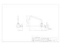 カクダイ 7087 商品図面 新型横形スワン水栓 13 商品図面1