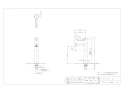 カクダイ 716-291-D 取扱説明書 商品図面 ｼﾝｸﾞﾙﾚﾊﾞｰ立水栓(ﾐﾄﾞﾙ) ﾌﾞﾗｯｸ 商品図面1