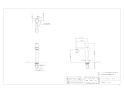 カクダイ 716-851-CU 商品図面 立水栓(ﾐﾄﾞﾙ) ｱﾝﾃｨｰｸ 商品図面1