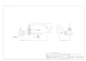 724-017-20QR 商品図面 厨房用左ハンドル横形自在水栓 商品図面1