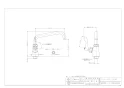 カクダイ 724-407-20QR 商品図面 厨房用左ハンドル立形自在水栓 商品図面1