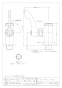 724-495-13QR 商品図面 厨房用左ハンドル立形自在水栓本体 商品図面1