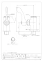 カクダイ 724-495-13QR 商品図面 厨房用左ハンドル立形自在水栓本体 商品図面1