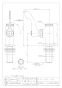 724-795-13QR 商品図面 厨房用左ハンドル立形自在水栓本体 商品図面1