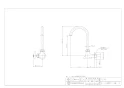 カクダイ 7246 商品図面 左ハンドル横形スワン水栓 13 商品図面1