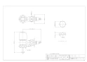 カクダイ 732-031-13 商品図面 施工説明書 洗濯機用水栓上部(ストッパーつき) 商品図面1