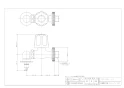 カクダイ 737-001-13 商品図面 施工説明書 洗濯機用水栓(ストッパーつき) 商品図面1